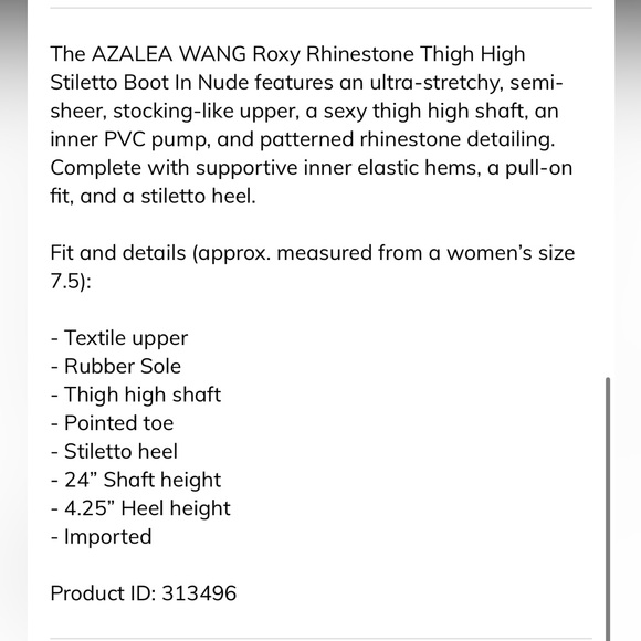 Azalea Wang Roxy Rhinestone Thigh High Stiletto Boot in Nude - 8 - Picture 5 of 5